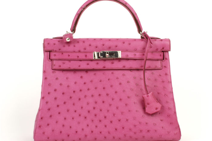 Hermès fuchsia ostrich Kelly bag 2006