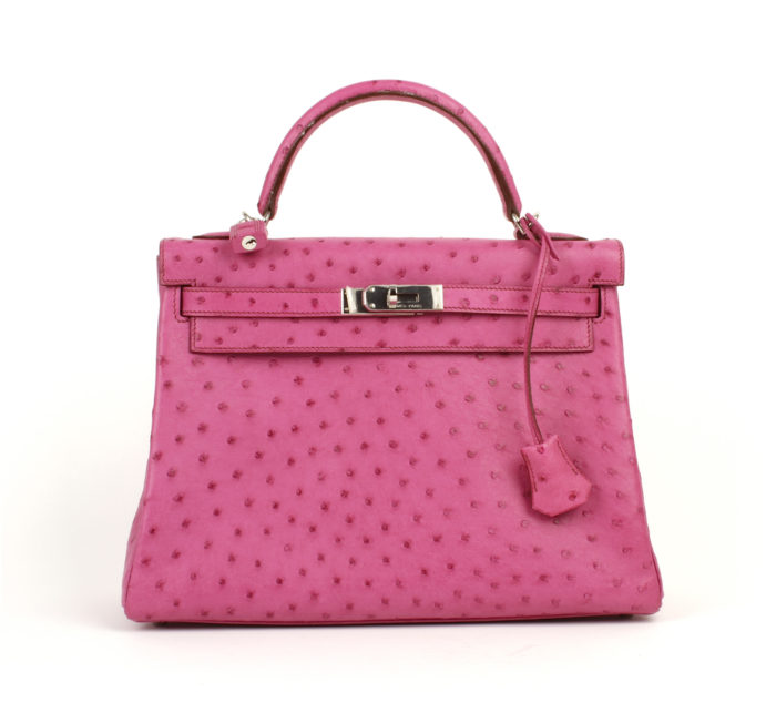 Hermès fuchsia ostrich Kelly bag 2006
