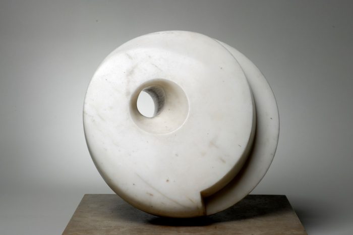 Orig – Barbara Hepworth Pierced Hemisphere 1937. White marble. The Hepworth Wakefield Wakefield Permanent Art Collection Bowness Hepworth Estate Photo–Norm