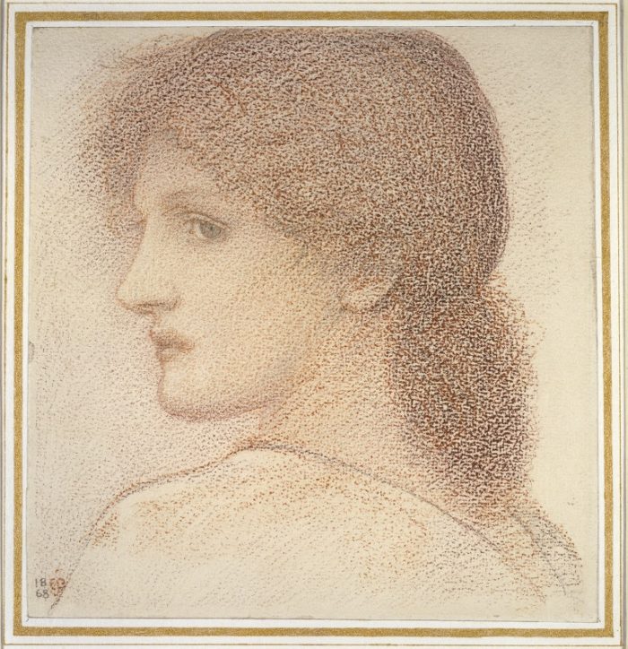 Edward Burne Jones, Study of a Woman’s Head, turned to the Left, 1868 © Ashmolean Museum, University of Oxford