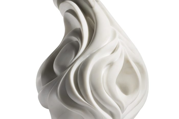 Halima Cassell, Germination, marble, 20 inch H x 14 inch W. Photo by Jonathan Keenan