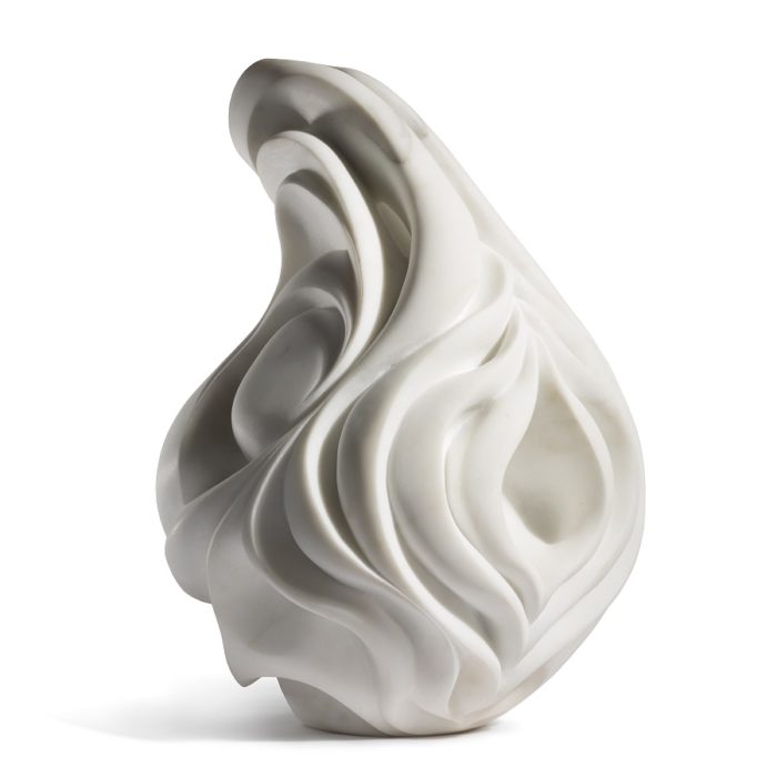 Halima Cassell, Germination, marble, 20 inch H x 14 inch W. Photo by Jonathan Keenan