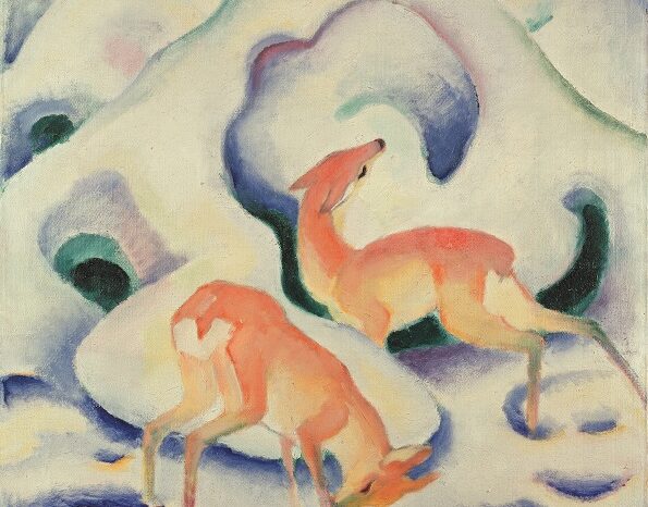 Franz Marc, Deer in the Snow II, 1911. Stadtische Galerie im Lenbachhaus